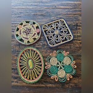 Handcrafted Multicolor Coaster Set